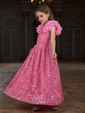 Tween Girls' Ruffle Cami Sequin Dress - Elonnashop
