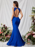 Elegantes, rückenfreies Ballkleid mit Meerjungfrau-Saum