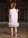 Tween Girls' Sleeveless Rainbow Ruffle Trim Knee Length Dress - Elonnashop