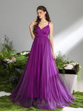 Elegant Backless Floral Applique Detail Tulle Slip Party Dress