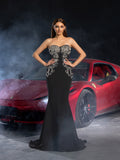 Gorgeous Beaded Detail Mermaid Hem Evening Dress Wedding Dress