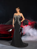Gorgeous Beaded Detail Mermaid Hem Evening Dress Wedding Dress