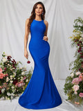 Elegantes, rückenfreies Ballkleid mit Meerjungfrau-Saum