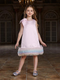 Tween Girls' Sleeveless Rainbow Ruffle Trim Knee Length Dress - Elonnashop
