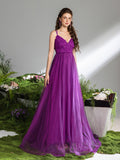 Elegant Backless Floral Applique Detail Tulle Slip Party Dress