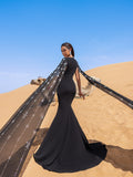 Opulent Rhinestone-Embellished Evening Gown – Luxury Dress for Red Carpet Galas, Theater Premieres & Luxury Events