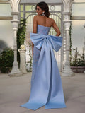 Elegant Maxi Mermaid Hem Tube Dress With Bow - Elonnashop