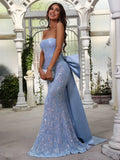 Elegant Maxi Mermaid Hem Tube Dress With Bow - Elonnashop