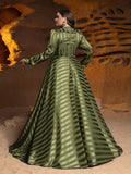 Plus Plunging Neck Long Sleeves A Line Prom Dress