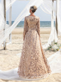 Womens' Elegant V-Neck Evening Gown with Delicate Lace & Silver Embroidery – Long Flowing Skirt for Seaside Weddings & Romantic Beach Events