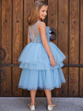 Tween Girls' Ruffle Trim Tiered Hem Cake Dress - Elonnashop