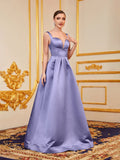 Elegant Sweetheart Neck Backless Satin Prom Dress