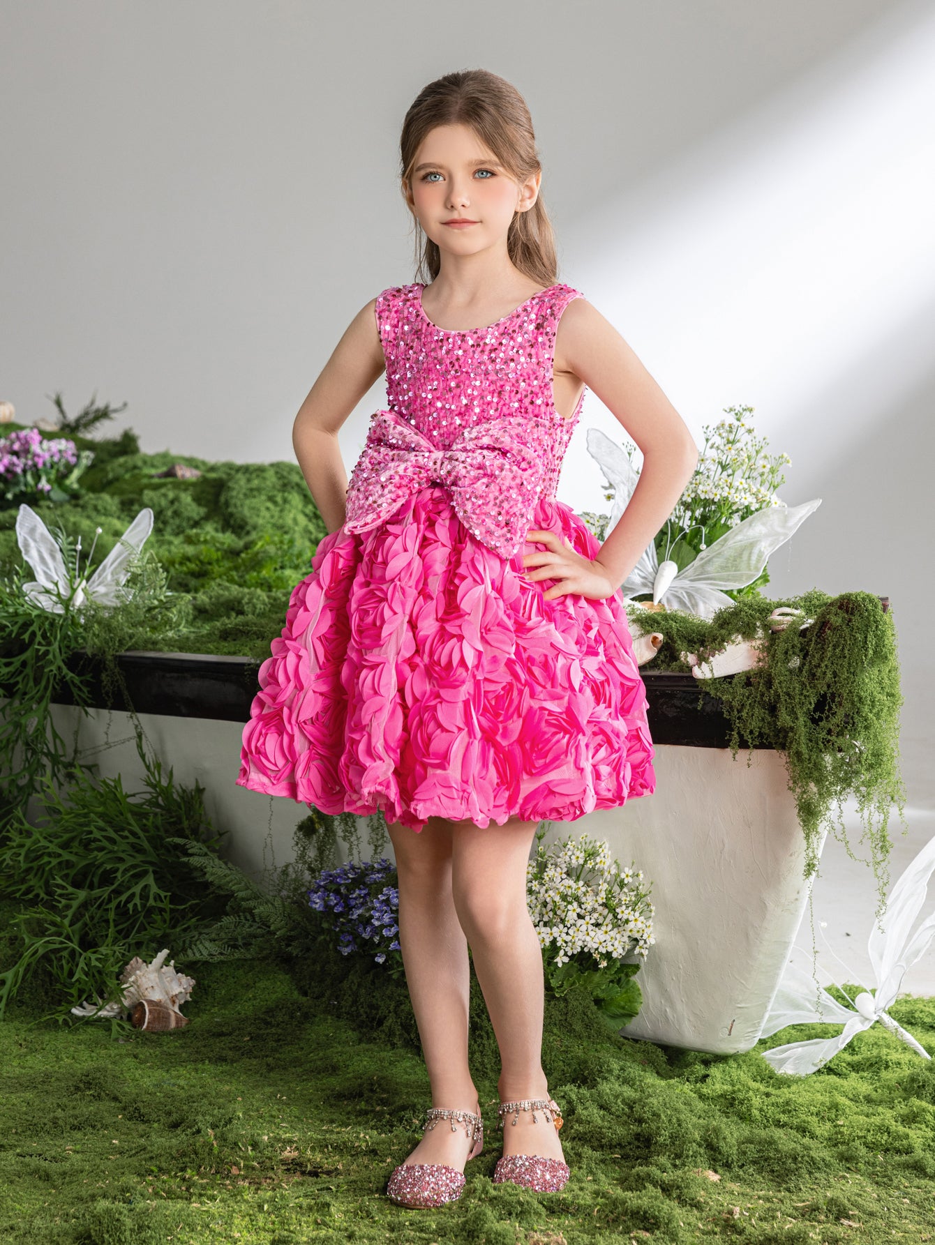 Süßes Partykleid mit kontrastierenden Pailletten für Mädchen von Tween 