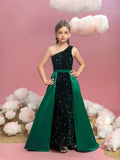 Tween Girls' One Shoulder Sleeveless Sequin Party Dress