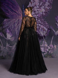 Plus Sweetheart Neck Lace Bodice Contrast Tulle Hem Evening Gown Wedding Dress