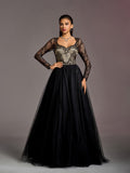 Gorgeous Sweetheart Neck Lace Bodice Contrast Tulle Hem Evening Gown Wedding Dress