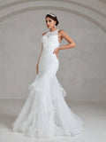 Majestic Lace Mermaid Wedding Dress - Elonnashop