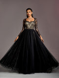 Gorgeous Sweetheart Neck Lace Bodice Contrast Tulle Hem Evening Gown Wedding Dress