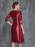 Womens' Solid Ruched Wrap Front Satin Dress - Elonnashop