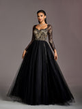 Gorgeous Sweetheart Neck Lace Bodice Contrast Tulle Hem Evening Gown Wedding Dress