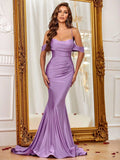 Elegant Spaghetti Strap Backless Mermaid Prom Dress - Elonnashop