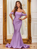 Elegant Spaghetti Strap Backless Mermaid Prom Dress - Elonnashop