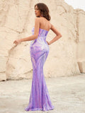 Elegant Mermaid Hem Sequin Tube Party Dress - Elonnashop